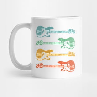 P-Style Bass Guitar Cool Retro Colors Mug